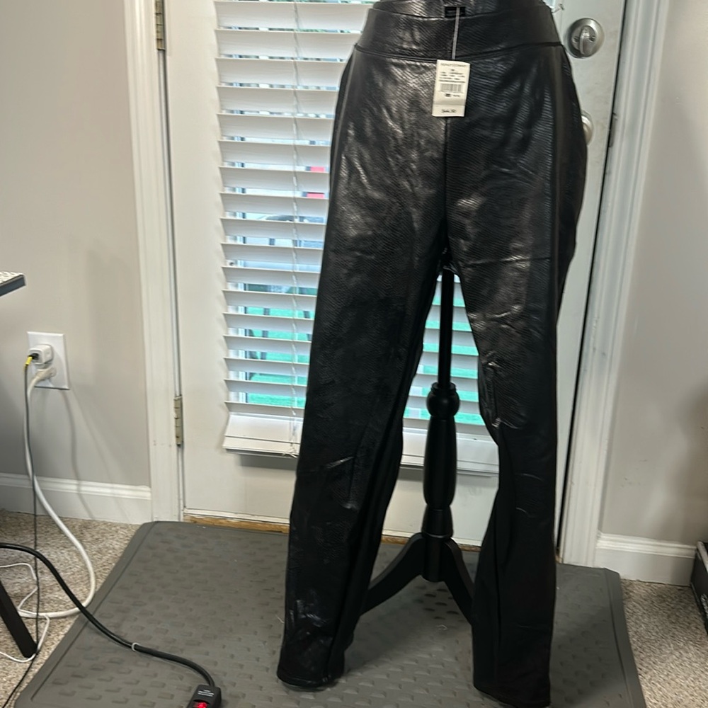 Faux leather pants